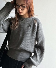 Nodress プードル刺繍 ニット セーター グレー ニット/セーター(グレー/灰色系・刺繍)ファッション通販