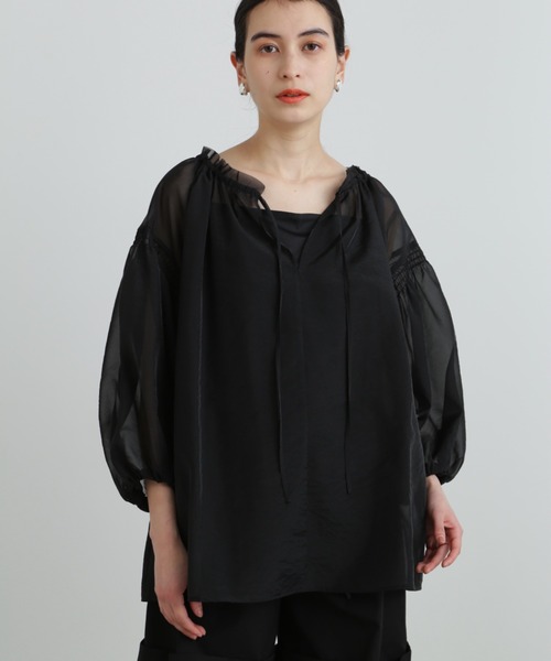 JILL STUART（ジルスチュアート）の「◆シアーボリュームブラウス（シャツ/ブラウス・レディース・ブラック/ホワイト/ピンク・FREE）」の2枚目の写真