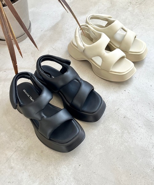 パデットベルトフレアソールサンダル/41235（サンダル