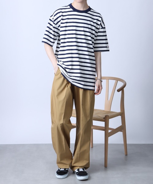 Goodwear（グッドウェア）の「【GOODWEAR】USA COTTON　ヘビーウェイトボーダーTEE　※2W7-13216（Tシャツ/カットソー・メンズ・ホワイト/グレー・XL/L/M）」の12枚目の写真