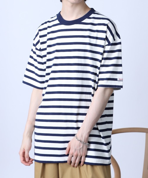 Goodwear（グッドウェア）の「【GOODWEAR】USA COTTON　ヘビーウェイトボーダーTEE　※2W7-13216（Tシャツ/カットソー・メンズ・ホワイト/グレー・XL/L/M）」の10枚目の写真
