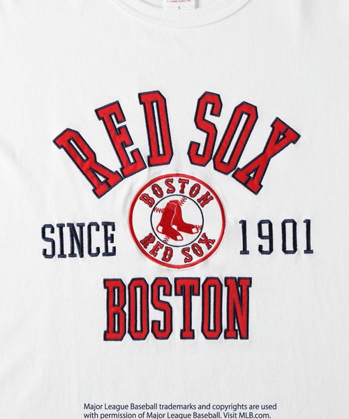 MLB(メジャーリーグベースボール)の「【MLB】別注ワッペン刺繍Tシャツ(Tシャツ/カットソー・メンズ・ホワイト×ブルー/ブラック×レッド/ロイヤルブルー/ホワイト×レッド/ブラック×ホワイト/ブルー/グレー/ブラウン/ネイビー・M/L/XL)」の16枚目の写真