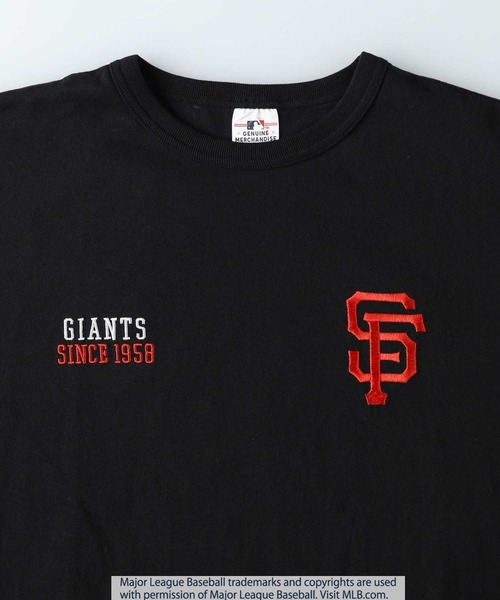 MLB(メジャーリーグベースボール)の「【MLB】別注ワッペン刺繍Tシャツ(Tシャツ/カットソー・メンズ・ホワイト×ブルー/ブラック×レッド/ロイヤルブルー/ホワイト×レッド/ブラック×ホワイト/ブルー/グレー/ブラウン/ネイビー・M/L/XL)」の10枚目の写真