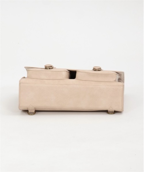 axes femme（アクシーズファム）の「ダブルポケットサッチェル（ショルダーバッグ・レディース・ブラック/ブラウン/キナリ・FREE）」の8枚目の写真