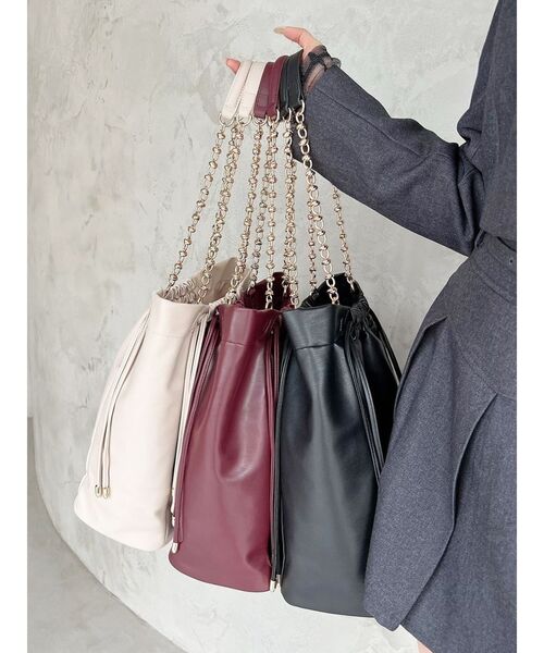 RESEXXY（リゼクシー）の「デザインビッグバッグ（トートバッグ・レディース・レッド/ブラック/ベージュ・FREE）」の4枚目の写真