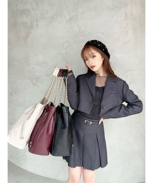 RESEXXY（リゼクシー）の「デザインビッグバッグ（トートバッグ・レディース・レッド/ブラック/ベージュ・FREE）」の6枚目の写真