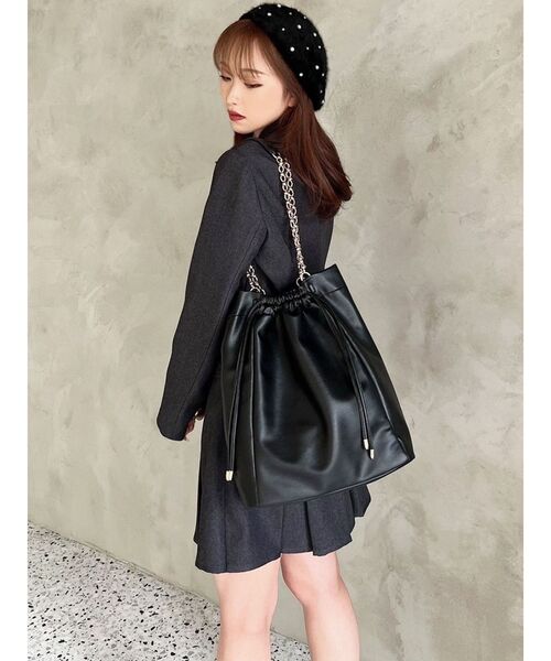 RESEXXY（リゼクシー）の「デザインビッグバッグ（トートバッグ・レディース・レッド/ブラック/ベージュ・FREE）」の7枚目の写真