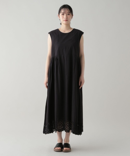 ARCHIVIO ブラック ノースリーブ ワンピース&サンバイザー ARCHIVIO ブラック ノースリーブ ワンピース&サンバイザー