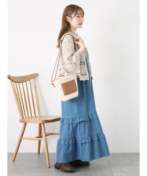 ehka sopo（エヘカソポ）の「前後2WAYデニムキャミワンピース（ワンピース・レディース・ネイビー/サックスブルー/ブラック・F）」の9枚目の写真