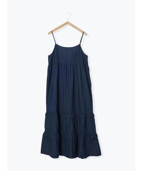 ehka sopo（エヘカソポ）の「前後2WAYデニムキャミワンピース（ワンピース・レディース・ネイビー/サックスブルー/ブラック・F）」の13枚目の写真