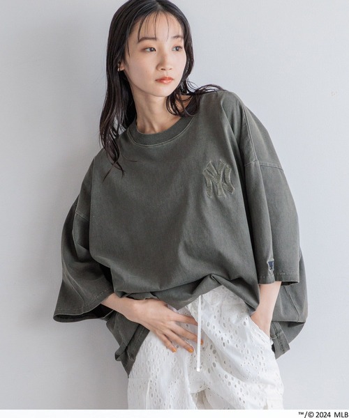 LOWRYS FARM（ローリーズファーム）の「ＭＬＢピグメントＳＳ　125196（Tシャツ/カットソー・メンズ・ホワイト/チャコールグレー/ブルー・FREE）」の2枚目の写真