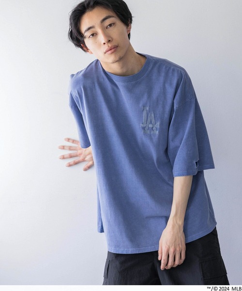 LOWRYS FARM（ローリーズファーム）の「ＭＬＢピグメントＳＳ　125196（Tシャツ/カットソー・メンズ・ホワイト/チャコールグレー/ブルー・FREE）」の3枚目の写真