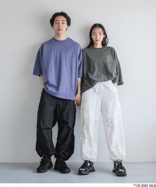 LOWRYS FARM（ローリーズファーム）の「ＭＬＢピグメントＳＳ　125196（Tシャツ/カットソー・メンズ・ホワイト/チャコールグレー/ブルー・FREE）」の18枚目の写真