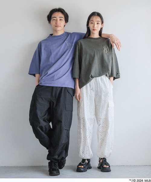 LOWRYS FARM（ローリーズファーム）の「ＭＬＢピグメントＳＳ　125196（Tシャツ/カットソー・メンズ・ホワイト/チャコールグレー/ブルー・FREE）」の19枚目の写真