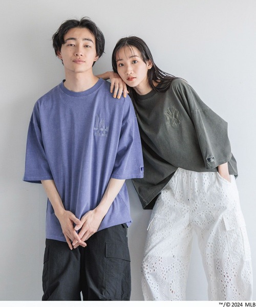 LOWRYS FARM（ローリーズファーム）の「ＭＬＢピグメントＳＳ　125196（Tシャツ/カットソー・メンズ・ホワイト/チャコールグレー/ブルー・FREE）」の20枚目の写真