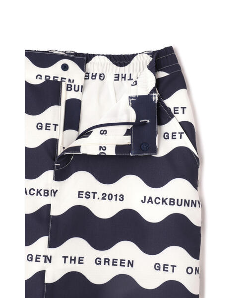 ジャックバニーバックドビー4wayストレッチ(水玉)ハーフパンツ白色サイズ5 Jack Bunny!!（ジャックバニー）の「【Jack Bunny!!】バックドビー4WAY