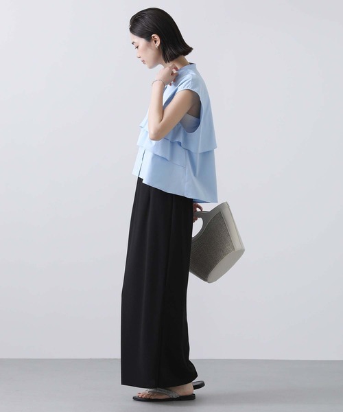 Gready Brilliant（グレディブリリアン）の「ティアードフリルＦＲブラウス（シャツ/ブラウス・レディース・キャメル/サックスブルー/オフホワイト・38）」の20枚目の写真