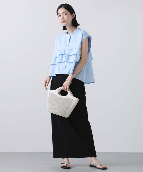 Gready Brilliant（グレディブリリアン）の「ティアードフリルＦＲブラウス（シャツ/ブラウス・レディース・キャメル/サックスブルー/オフホワイト・38）」の22枚目の写真