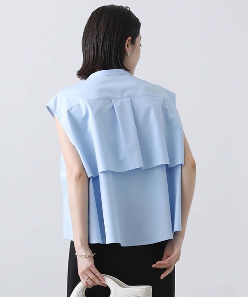 Gready Brilliant（グレディブリリアン）の「ティアードフリルＦＲブラウス（シャツ/ブラウス・レディース・キャメル/サックスブルー/オフホワイト・38）」の14枚目の写真