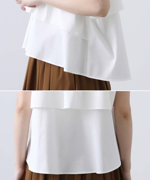 Gready Brilliant（グレディブリリアン）の「ティアードフリルＦＲブラウス（シャツ/ブラウス・レディース・キャメル/サックスブルー/オフホワイト・38）」の5枚目の写真