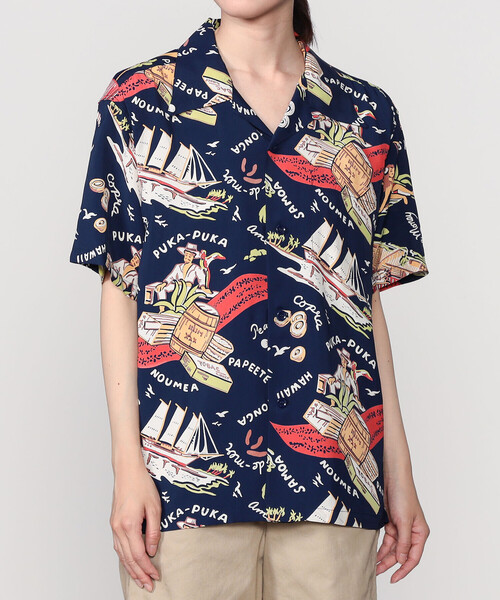 SUN SURF ハワイアン 半袖シャツ SUN SURF | 半袖ハワイアンシャツ “SOUTH SEA TRADER” WOMEN