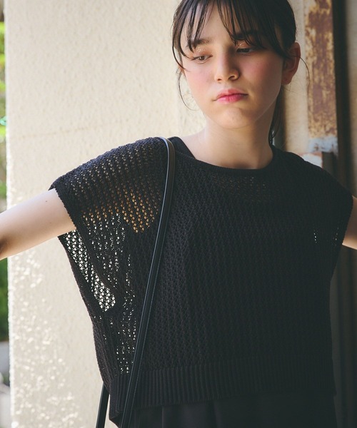 GLOBAL WORK(グローバルワーク)の「2SETニット*キャミワンピース/AND YUA ANY/128532(ワンピース・キッズ・ブラック/ブルー・150cm/160cm)」の5枚目の写真