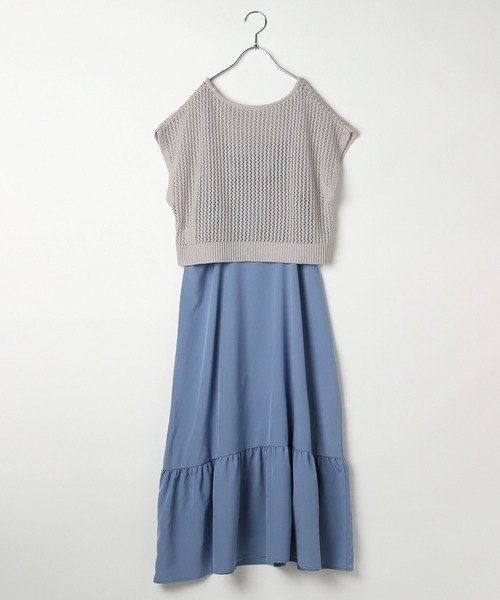 GLOBAL WORK(グローバルワーク)の「2SETニット*キャミワンピース/AND YUA ANY/128532(ワンピース・キッズ・ブラック/ブルー・150cm/160cm)」の18枚目の写真