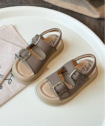 Bambin | 【 Bambin / ボンバン 】 2ベルト バックル ナチュラルカラー サンダル(サンダル)