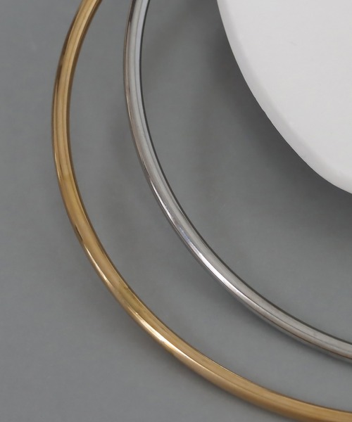 abaskdesign（アバスクデザイン）の「金属アレルギー対応 カーブラインチョーカーステンレスネックレス（チョーカー・レディース・シルバー/ゴールド・FREE）」の11枚目の写真