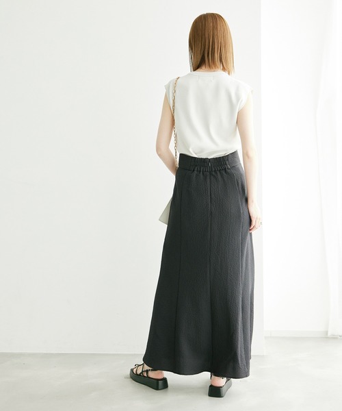 ROPE' PICNIC（ロペピクニック）の「サイドドレープスカート（スカート・レディース・ブラウン/チャコールグレー・38/36）」の5枚目の写真