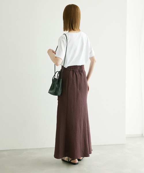 ROPE' PICNIC（ロペピクニック）の「サイドドレープスカート（スカート・レディース・ブラウン/チャコールグレー・38/36）」の11枚目の写真