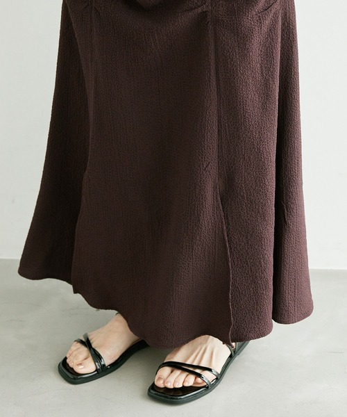 ROPE' PICNIC（ロペピクニック）の「サイドドレープスカート（スカート・レディース・ブラウン/チャコールグレー・38/36）」の21枚目の写真