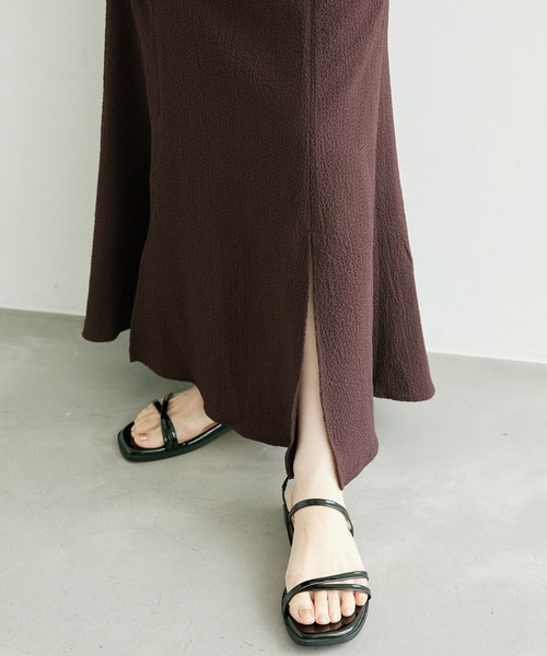 ROPE' PICNIC（ロペピクニック）の「サイドドレープスカート（スカート・レディース・ブラウン/チャコールグレー・38/36）」の22枚目の写真