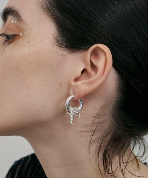 loni(ロニ)の「【金属アレルギー対応】Lupinus Bijou Chain Pierce/ルピナスビジューチェーンピアス(ピアス(両耳用)・レディース・ゴールド/シルバー・FREE)」の8枚目の写真