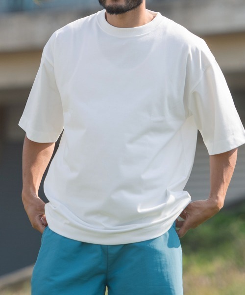 Sunny Smith(サニースミス)の「【サニースミス/sunnysmith】11.6ウルトラヘビーオンスChampion Plating Heavy(CP)(Tシャツ/カットソー・メンズ・オフホワイト/ブラック/チャコール・M/L)」の2枚目の写真
