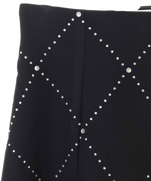 31 Sons de mode(トランテアン ソン ドゥ モード)の「ラインストーンミニスカショーパン(その他パンツ・レディース・ベージュ/ブラック・36/38)」の9枚目の写真