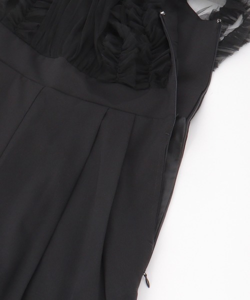 notch.（ノッチ）の「チュールフリルオールインワン（つなぎ/オールインワン・レディース・ブラック/ベージュ/グレー・M）」の12枚目の写真