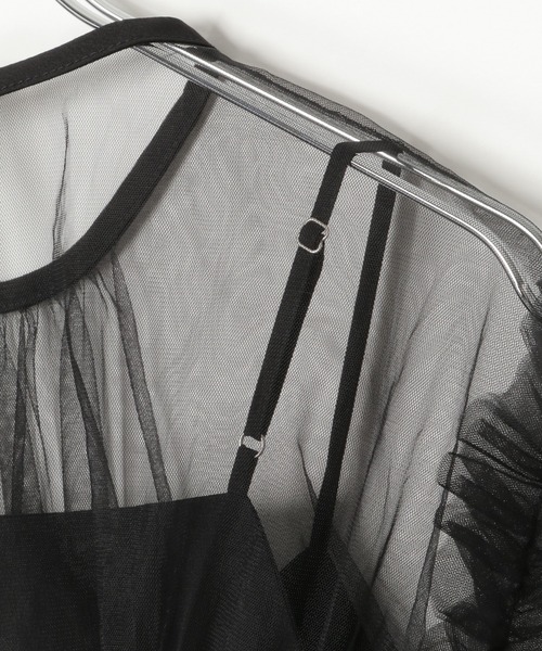 notch.（ノッチ）の「チュールフリルオールインワン（つなぎ/オールインワン・レディース・ブラック/ベージュ/グレー・M）」の10枚目の写真