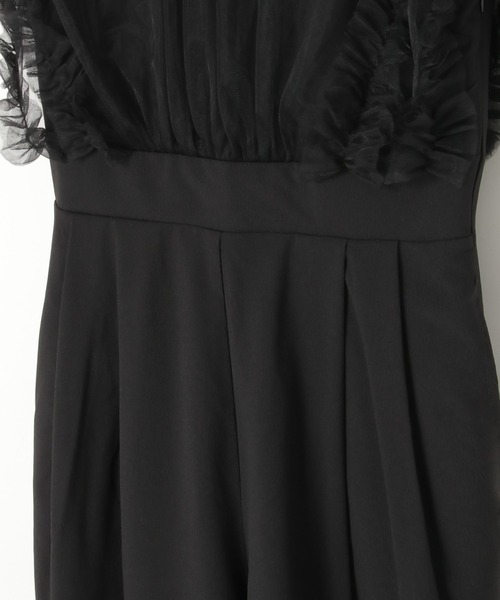 notch.（ノッチ）の「チュールフリルオールインワン（つなぎ/オールインワン・レディース・ブラック/ベージュ/グレー・M）」の13枚目の写真