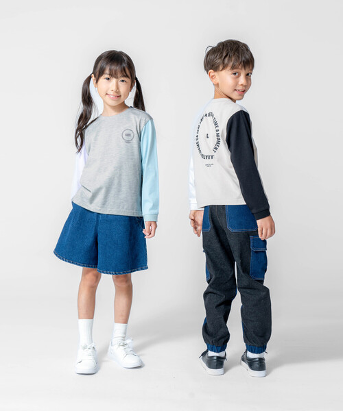 COMME CA ISM（コムサイズム）の「ストレッチデニム キュロットスカート（スカート・キッズ・インディゴブルー・100cm/110cm/120cm/130cm/140cm/150cm）」の4枚目の写真