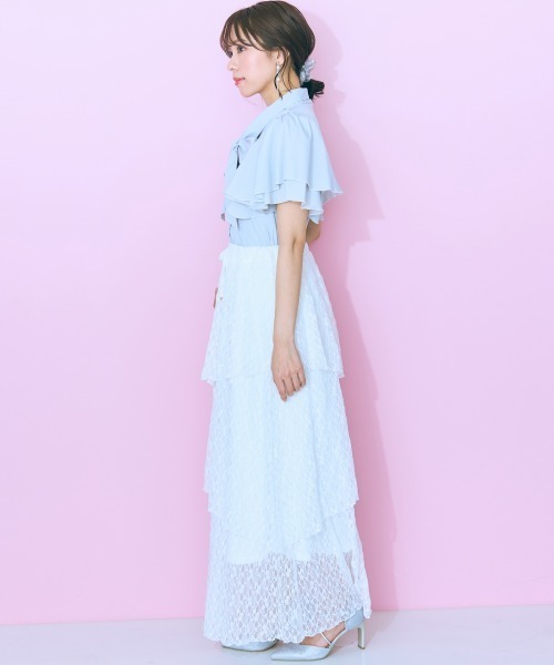 marun（マルン）の「＜大きいサイズ＞ レースティアードスカート marun（スカート・レディース・アイボリー/モカ・LL/3L/4L/5L/L）」の11枚目の写真