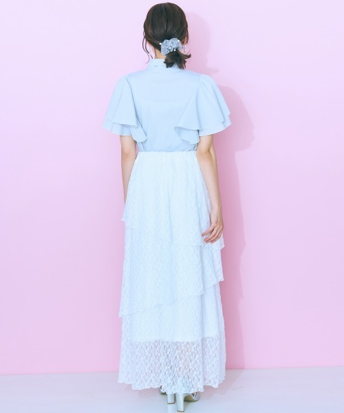 marun（マルン）の「＜大きいサイズ＞ レースティアードスカート marun（スカート・レディース・アイボリー/モカ・LL/3L/4L/5L/L）」の10枚目の写真