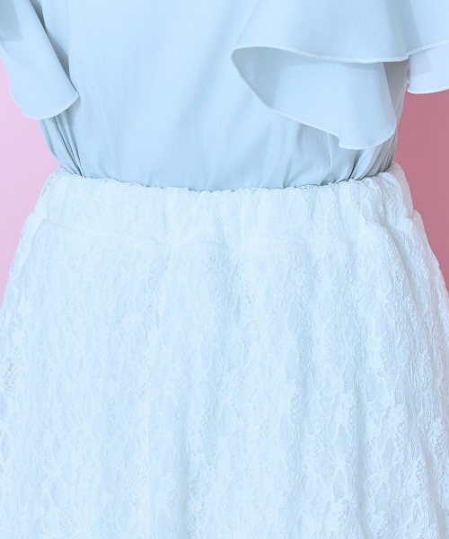 marun（マルン）の「＜大きいサイズ＞ レースティアードスカート marun（スカート・レディース・アイボリー/モカ・LL/3L/4L/5L/L）」の21枚目の写真