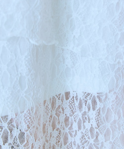 marun（マルン）の「＜大きいサイズ＞ レースティアードスカート marun（スカート・レディース・アイボリー/モカ・LL/3L/4L/5L/L）」の18枚目の写真