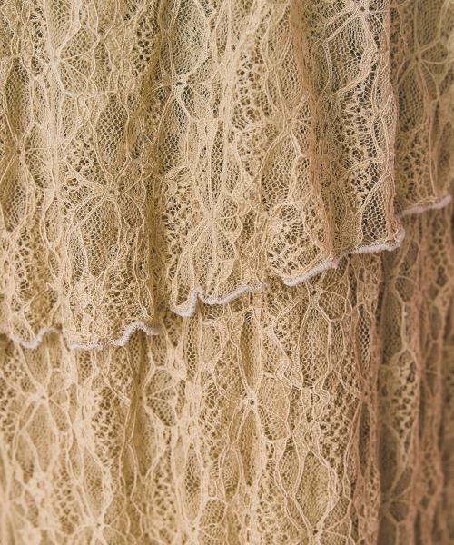 marun（マルン）の「＜大きいサイズ＞ レースティアードスカート marun（スカート・レディース・アイボリー/モカ・LL/3L/4L/5L/L）」の13枚目の写真