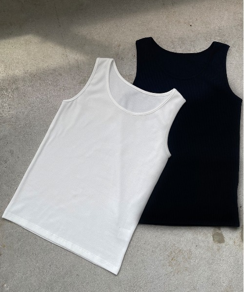 ad thie(アドティエ)の「クルーネック タンクトップ(タンクトップ・レディース・オフホワイト/ブラック・LARGE/MEDIUM)」の16枚目の写真