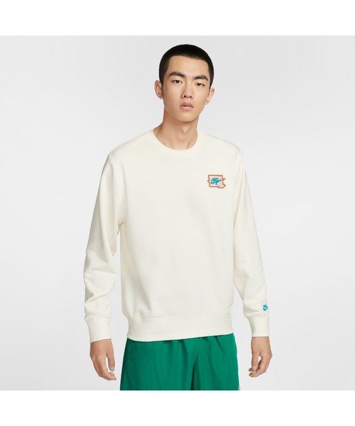 NIKE（ナイキ）の「ナイキ クラブ FT ボルト L/S クルー（スウェット・メンズ・ブラック/ホワイト/ネイビー/グリーン・L/M/S/XL）」の2枚目の写真