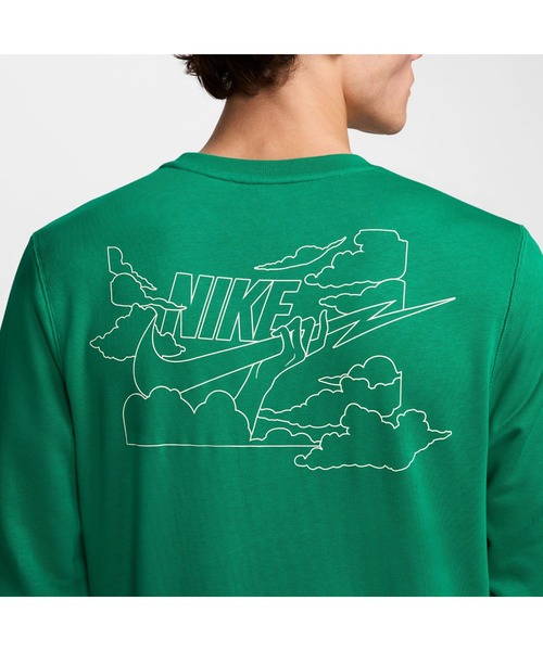 NIKE（ナイキ）の「ナイキ クラブ FT ボルト L/S クルー（スウェット・メンズ・ブラック/ホワイト/ネイビー/グリーン・L/M/S/XL）」の11枚目の写真
