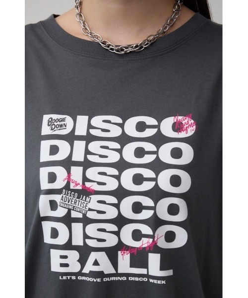 AZUL by moussy（アズールバイマウジー）の「リピートロゴＴシャツ（Tシャツ/カットソー・レディース・オフホワイト/ライトグリーン/チャコールグレー/ブラック・MEDIUM/SMALL）」の11枚目の写真