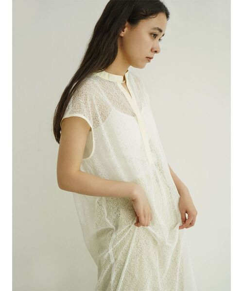 FIKA.（フィーカ）の「Sheer sleeveless skipper dress（ワンピース・レディース・ライム/ブラック/オフホワイト・MEDIUM）」の22枚目の写真